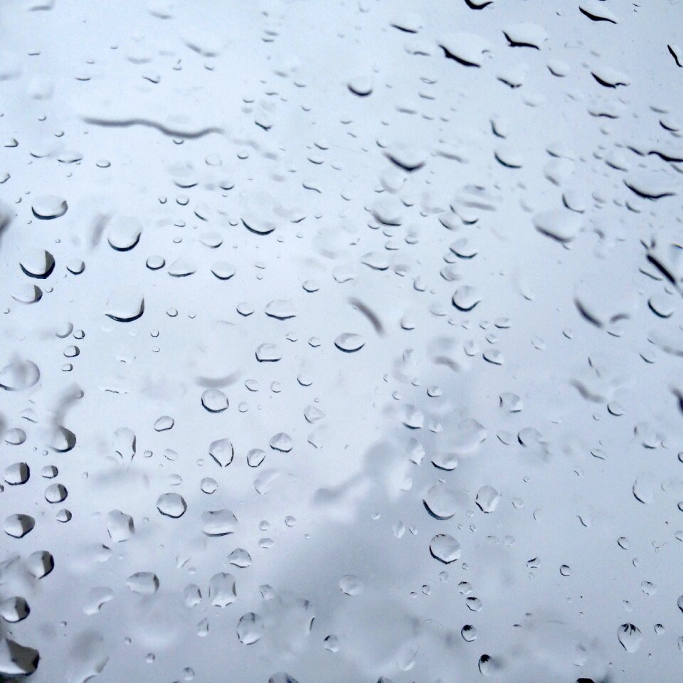 Water drops the window rainy day