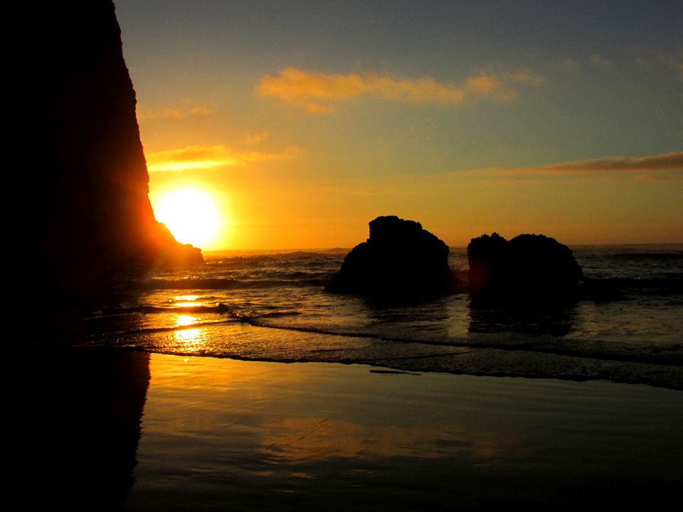 Sunset at Cannon Beach In OR