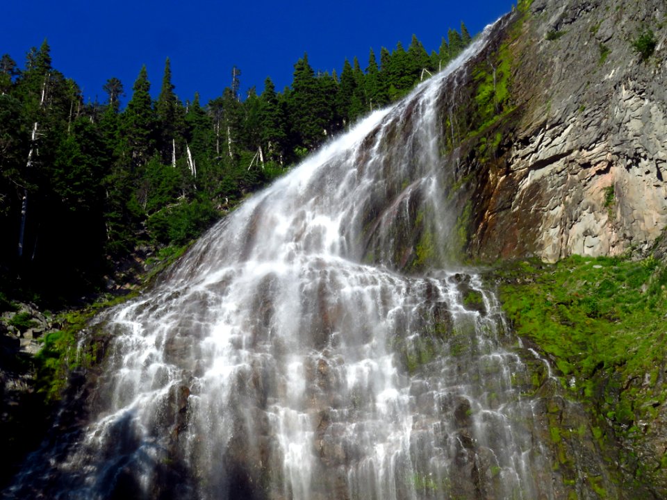 Spray Falls at Mt. Rainier NP in WA