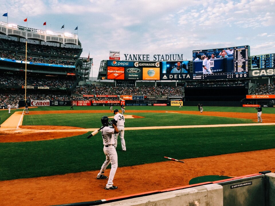 American baseball crowd