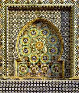 Moroccan mosaic fountain photo