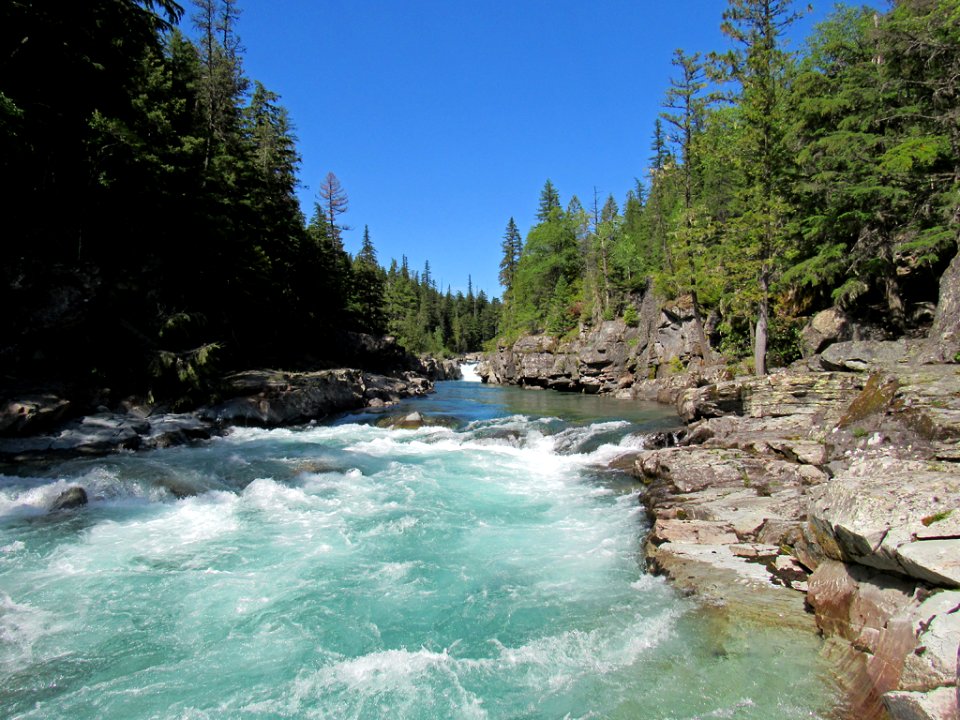 Flathead River at Glacier NP in Montana