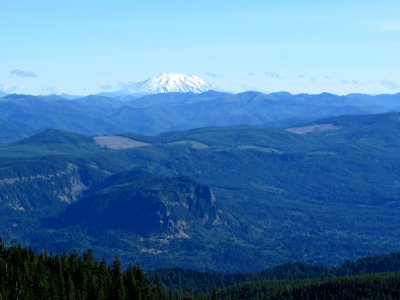 View of Mt. St. Helens from Larch Mt. in OR photo