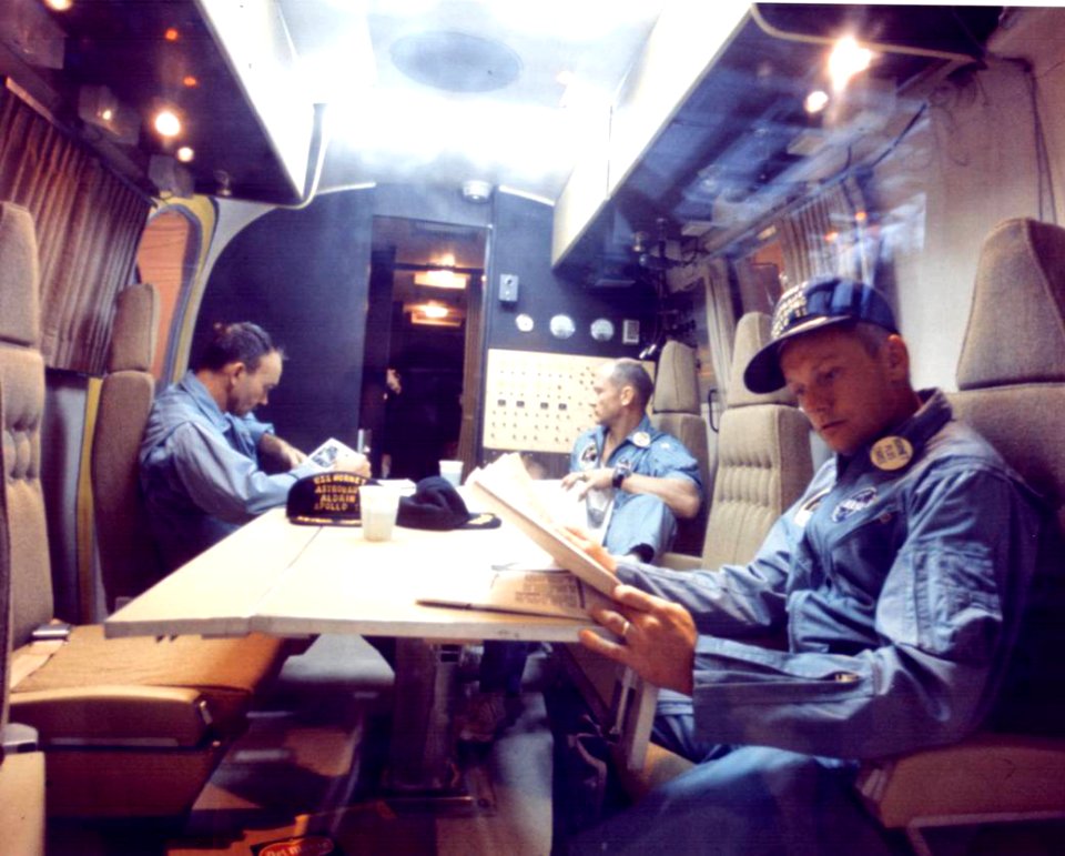Apollo 11 Astronauts Relax Following Successful Mission