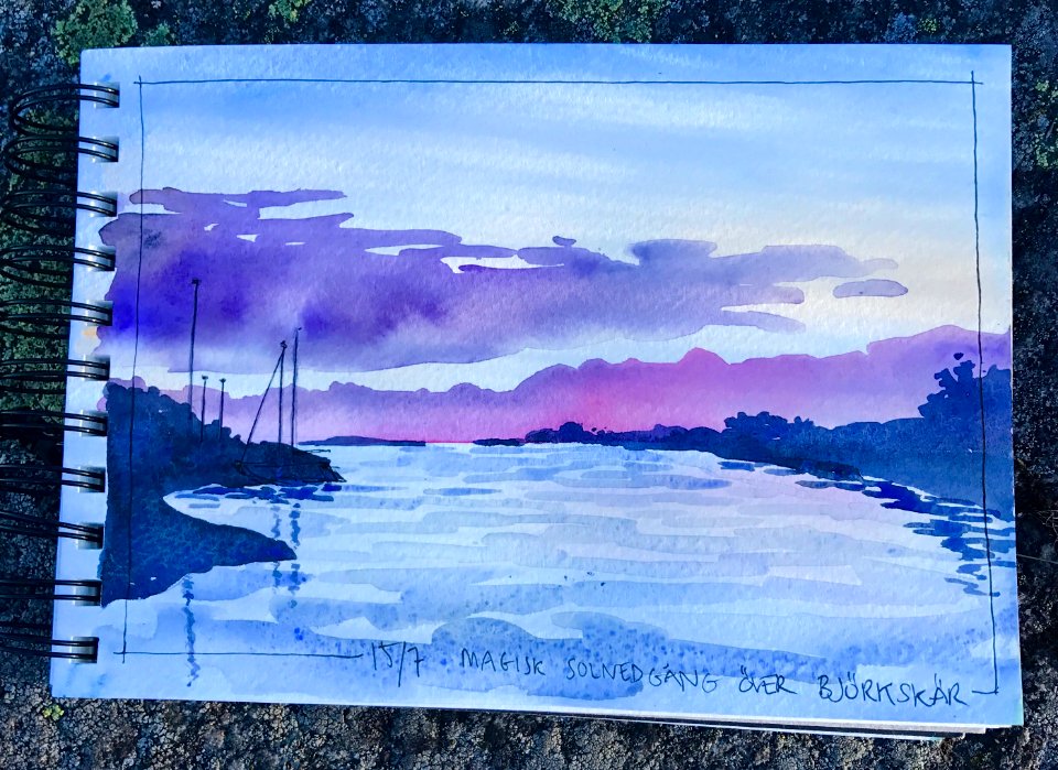 Sunset over Björkskär