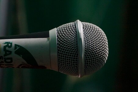 Mic close photo radio