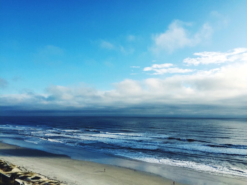 Sand sky water