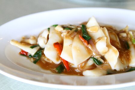 Stir fried squid chinese dishes food photo