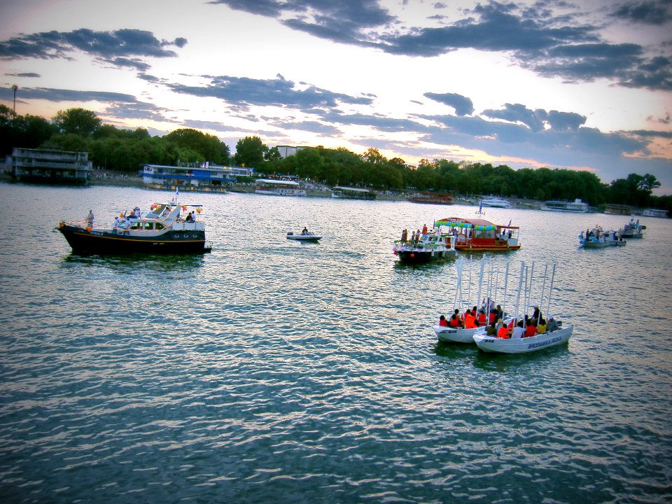 Boats on river