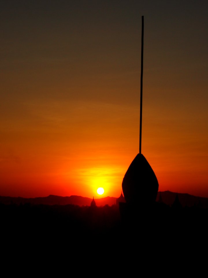 Stupa at sunset
