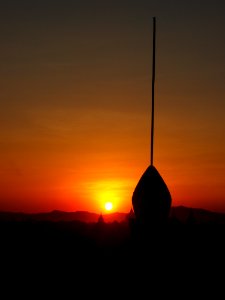Stupa at sunset