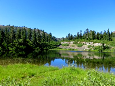 Picture Lake at Mt. Baker-Snoqualmie NF in WA photo