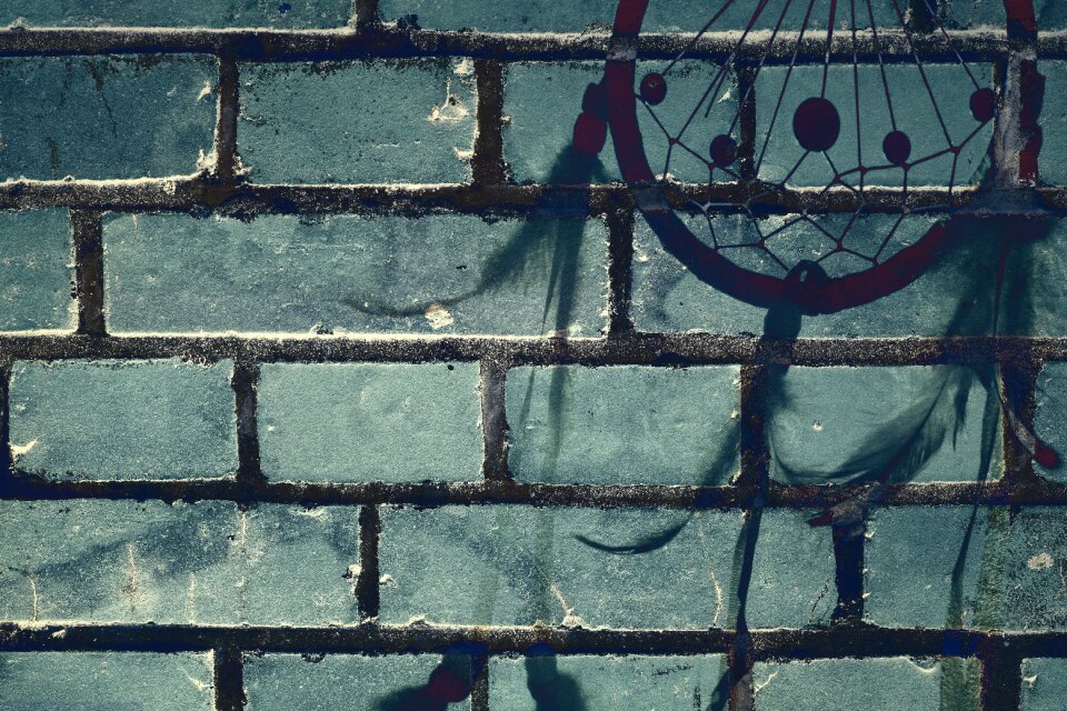 Wall blue the background