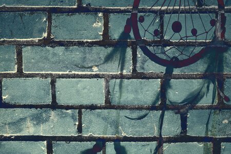 Wall blue the background