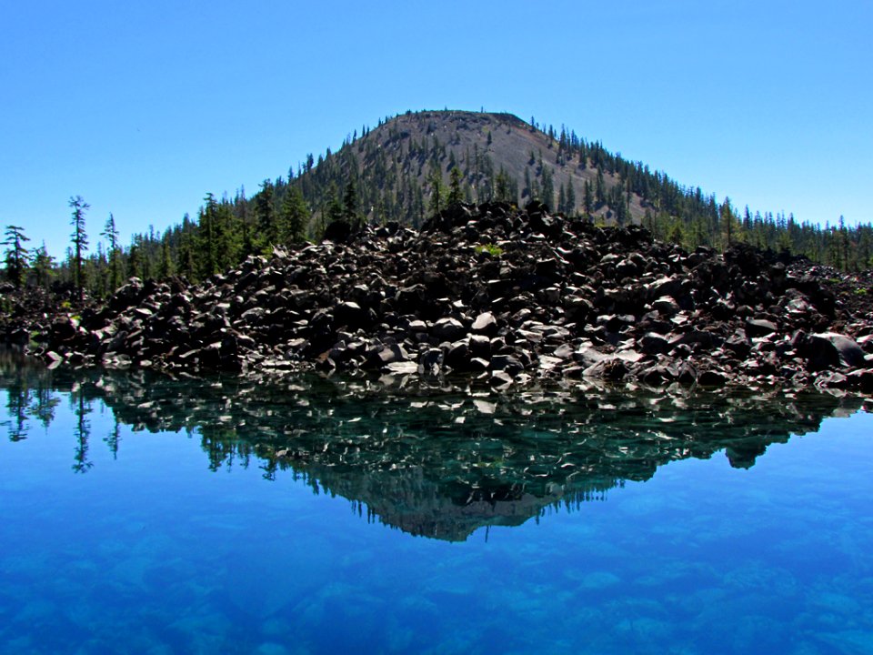 Wizard Island at Crater Lake NP in OR
