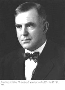 Henry C. Wallace, 7th Secretary of Agriculture, March 1921 - October 1924.