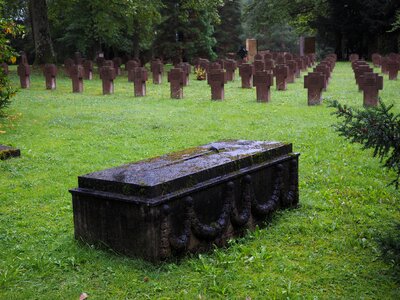 Woodland cemetery graves soldiers graves