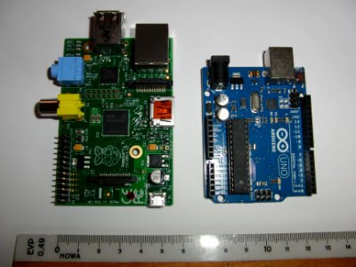 Raspberry Pi Model B und Arduino Uno