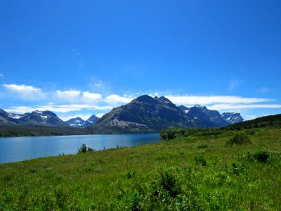 Saint Mary Lake at Glacier NP in Montana photo