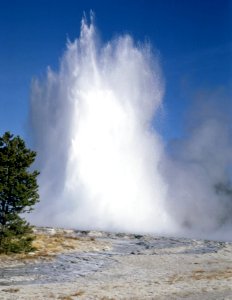 Great Fountain Geyser erupting (1964) 4