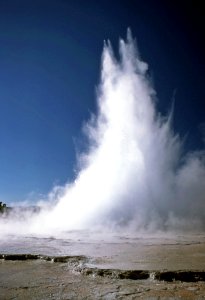 Great Fountain Geyser erupting (1977)