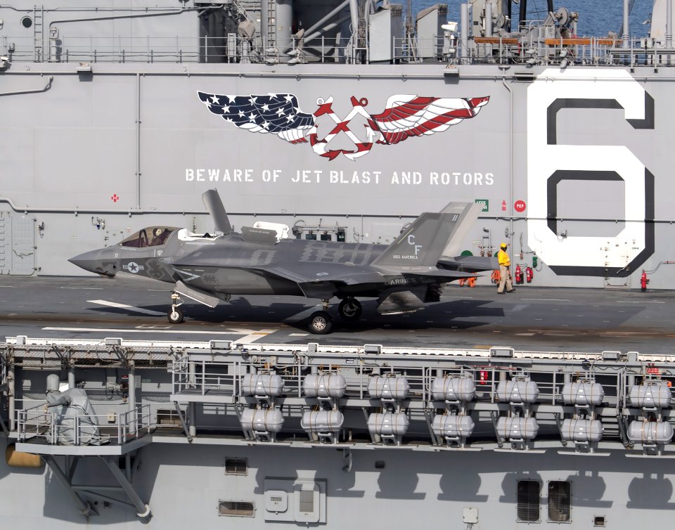 Seven F-35Bs are on board the USS America (LHA-6) beginning Oct. 28 until mid-November. Two of the jets are scheduled to begin the third shipboard phase of developmental test (DT-III) and five are scheduled to conduct operational testing.