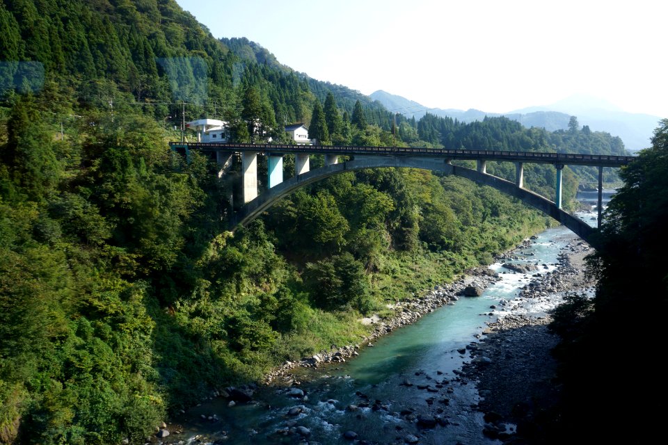 常願寺川と芳見橋 / Yoshimi Bridge at Joganji River