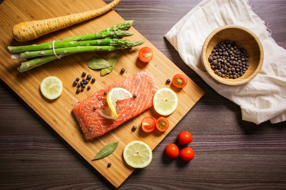 Salmon fish citrus