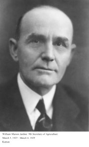 William M. Jardine, 9th Secretary of Agriculture , March 1925 - March 1929.