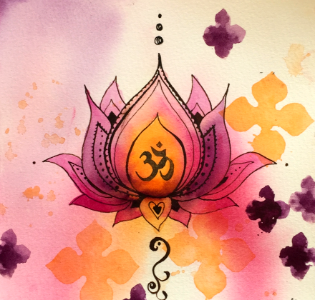 Lotus flower in orange