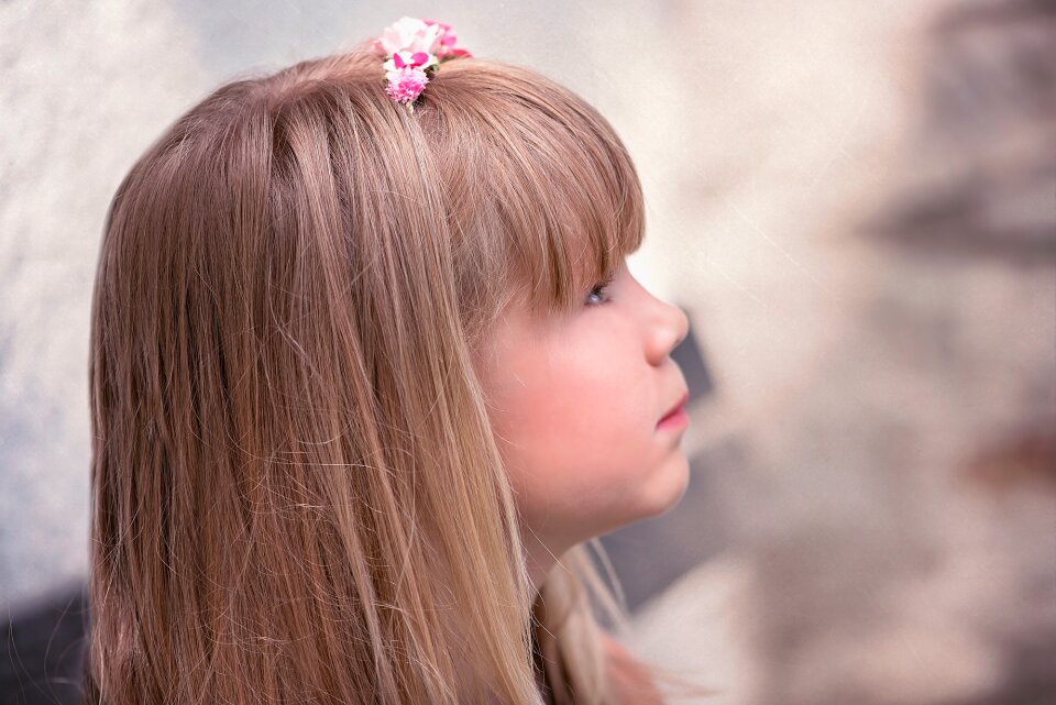 Girl blond face