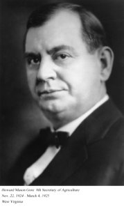 Howard M. Gore, 8th Secretary of Agriculture, November 1924 - March 1925.