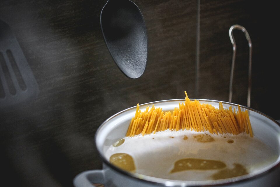 Chef italian pasta noodles