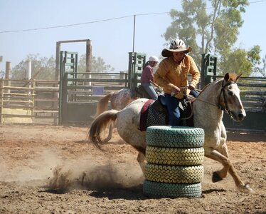 Western horse barrel photo