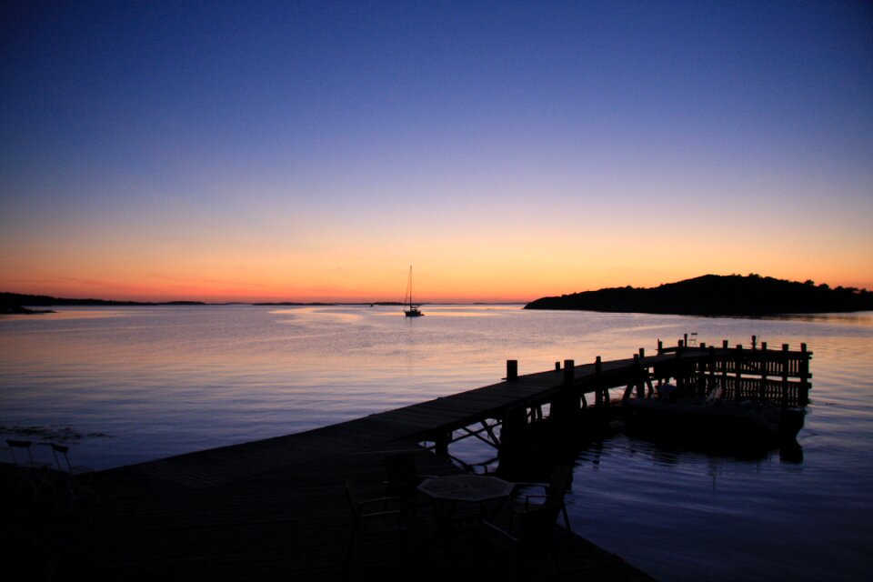 Sunset beach water