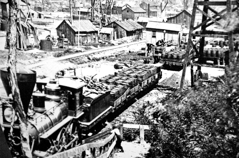 Crude oil shipped in barrels by rail