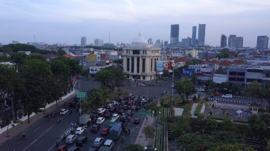 Aerial of Central Surabaya, early 2018