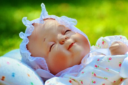 Peaceful cute infant photo