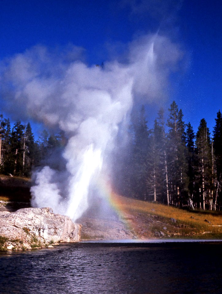 Riverside Geyser erupting (1969)