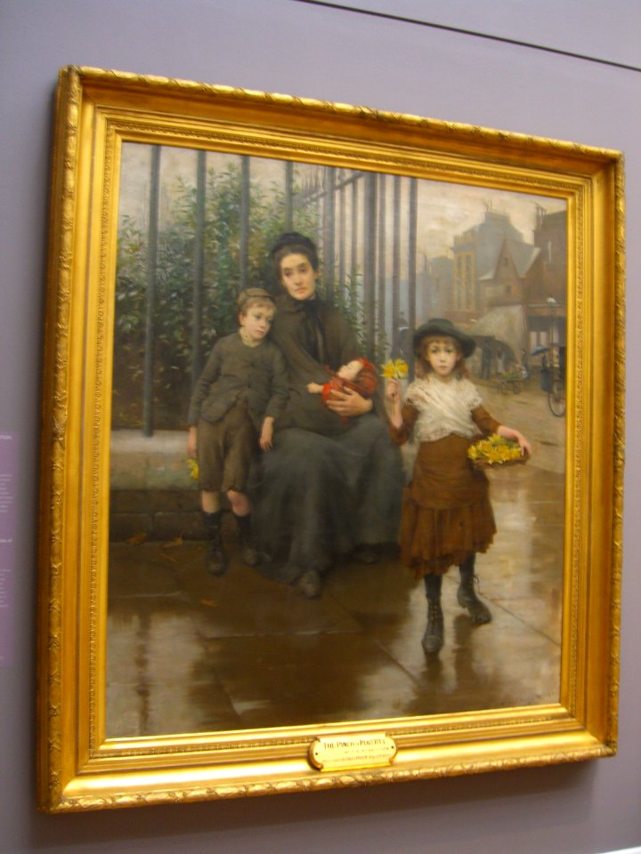 'The pinch of poverty' (1889) by Thomas Benjamin Kennington