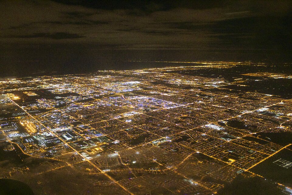 City lights cityscape canada