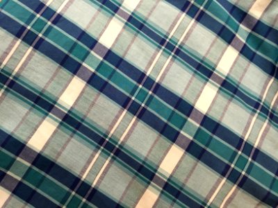 Blue Plaid Fabric
