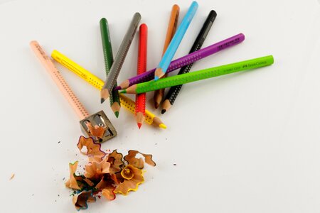 Colored pencils pointed spitzer photo