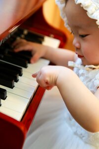 Baby girl musician photo