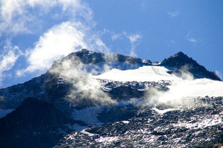 Winter snow mountains photo