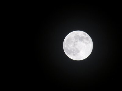 Midnight moon black and white photo