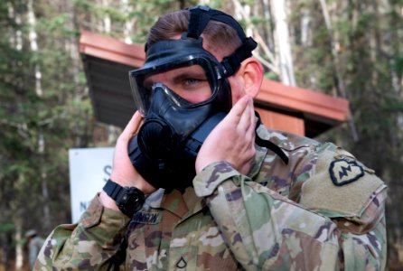 ‘Oak’ paratroopers conduct gas chamber training at JBER photo