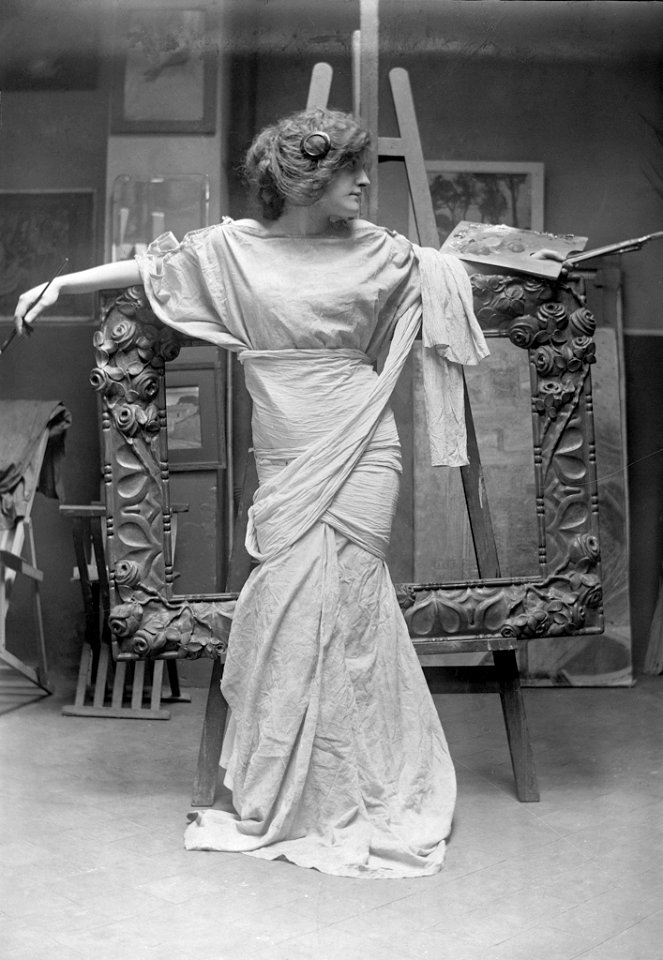 Baldomer Gili Roig. Model a l’estudi del pintor (Barcelona), c. 1910