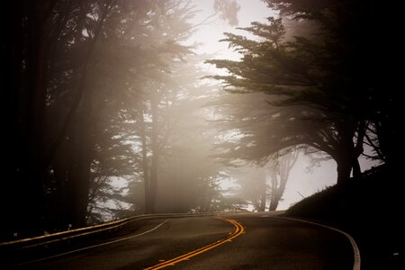 Landscape road driving