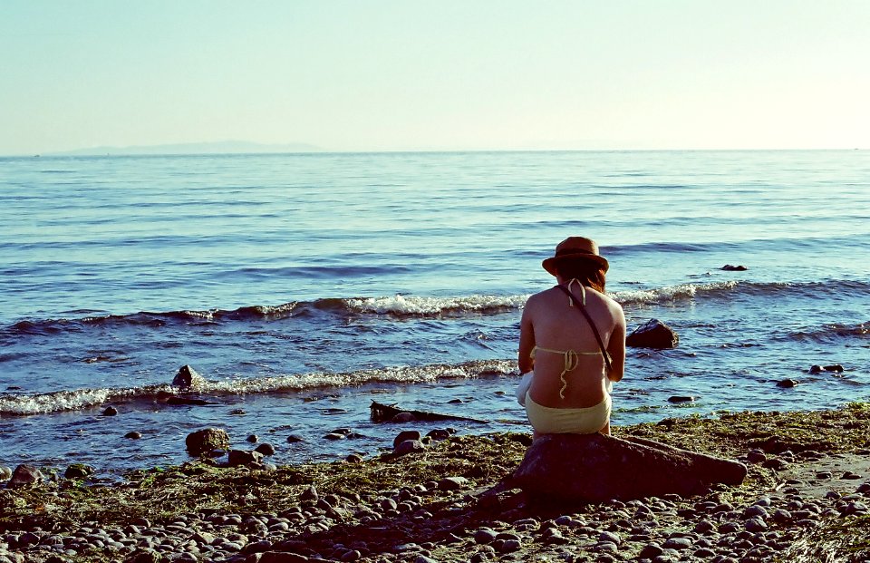 Sitting Alone at the Beach